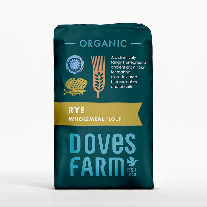 Doves Farm Organic Stoneground Wholemeal Rye Flour 1kg product image