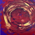Dream by Maria-Tia - cream and gold spiral on a deep crimson and violet ground