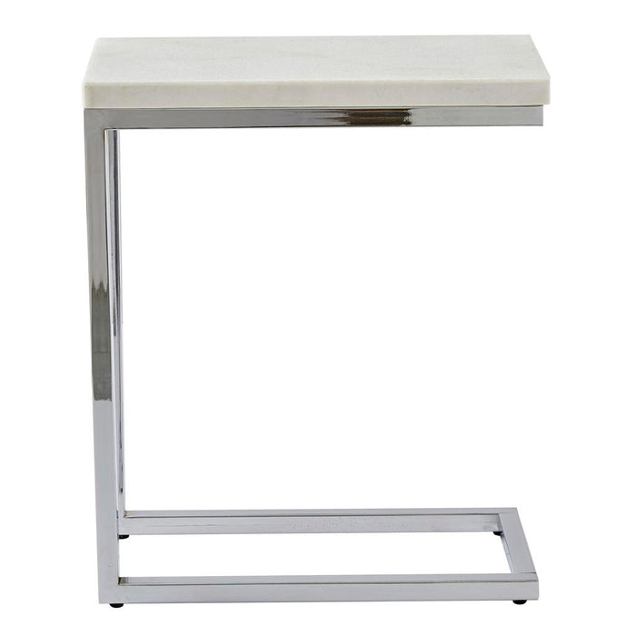 Echo - Marble Top Chairside Table - White