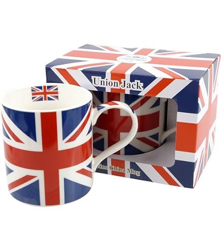 Elgate Union Jack All Over Design Lippy Mug