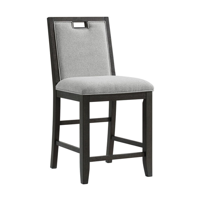 Elodie - Fabric Counter Chair (Set of 2) - Charcoal / Gray