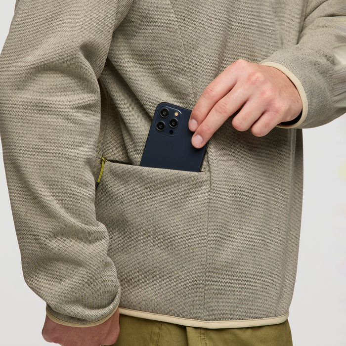 Envo Fleece Quarter-Zip Pullover - Men's, Heather Pebble, Model Maxwell
