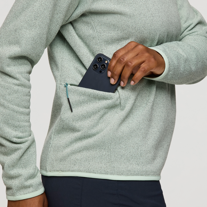 Envo Fleece Quarter-Zip Pullover - Women's, Heather Foam, Model Nadine