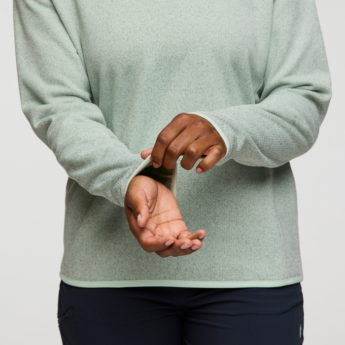Envo Fleece Quarter-Zip Pullover - Women's, Heather Foam, Model Nadine
