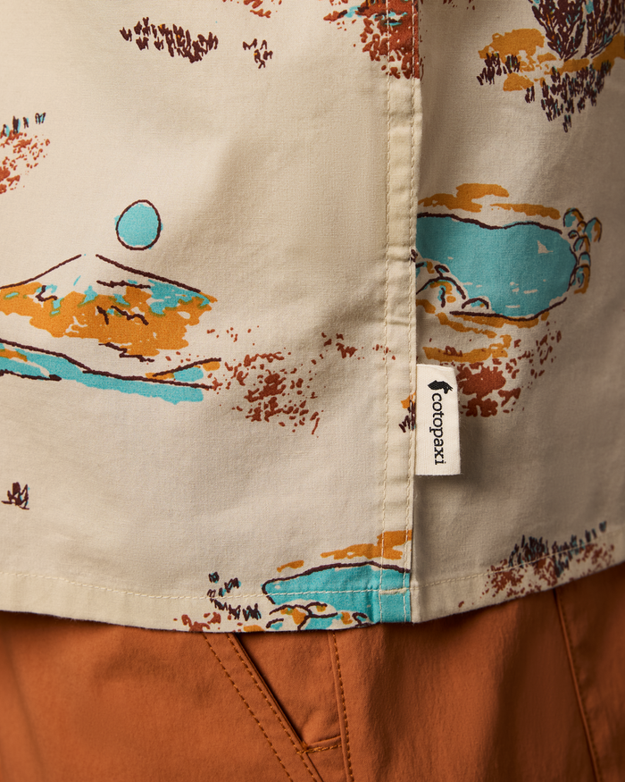 Estival Button Up Shirt - Print - Men's, Cotopaxi Cream, Model Kellan