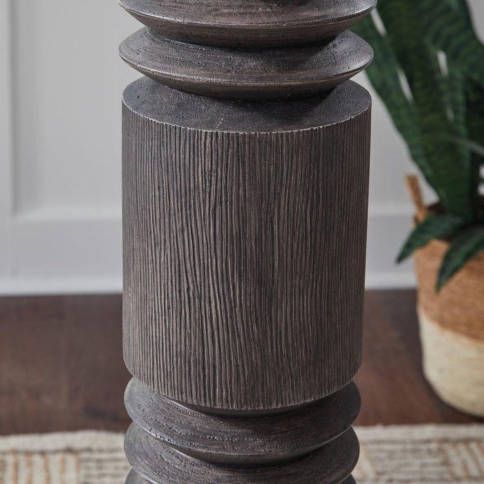 Fainwell - Poly Floor Lamp - Distressed Black