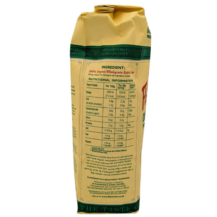 Flahavan's Organic Porridge Oats 1kg