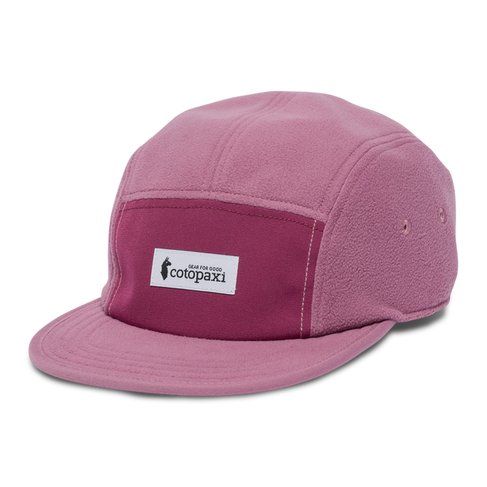 Fleece 5-Panel Hat, Jam/Fig, Detail