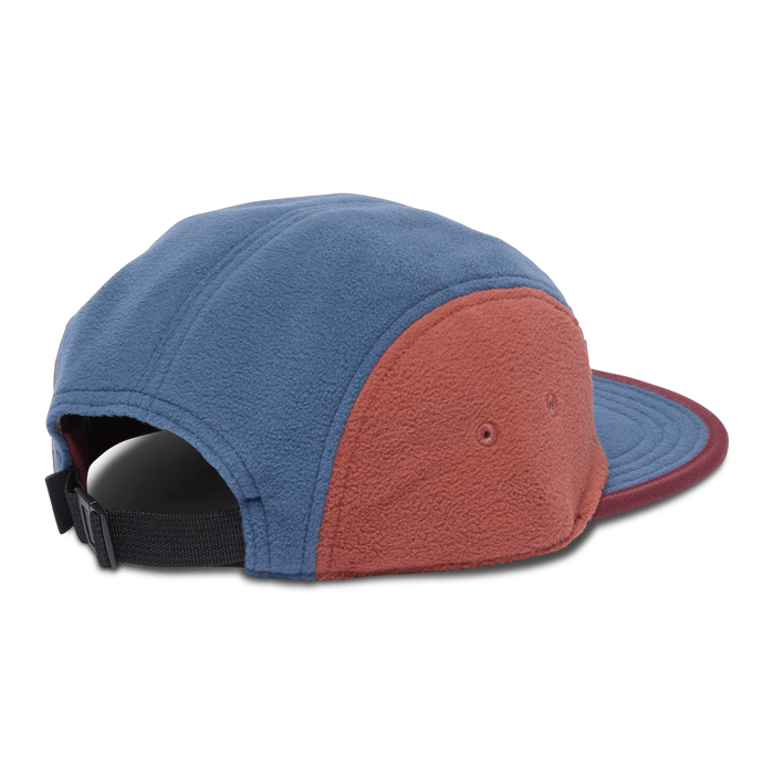 Fleece 5-Panel Hat, Mulberry/Deep Sea, Detail
