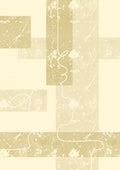 Abstract beige and cream geometric artwork with textured rectangles and thin white lines, titled Fragment Path II - Yuli.