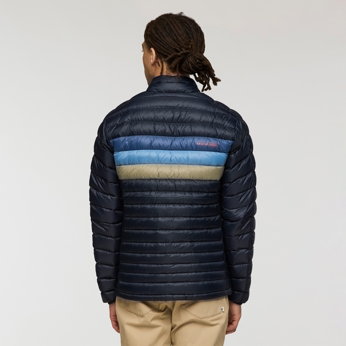 Fuego Down Jacket - Men's, Carbon Stripes, Model Kai
