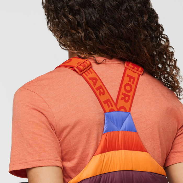 Fuego Down Overall - Women's, Wine Stripes, Model London