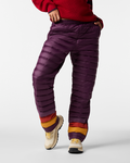 Fuego Down Pant - Women's, Acai Stripes, Model Lola