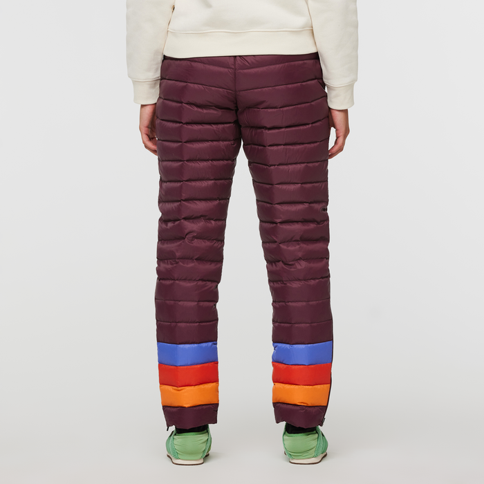 Fuego Down Pant - Women's, Wine Stripes, Model London