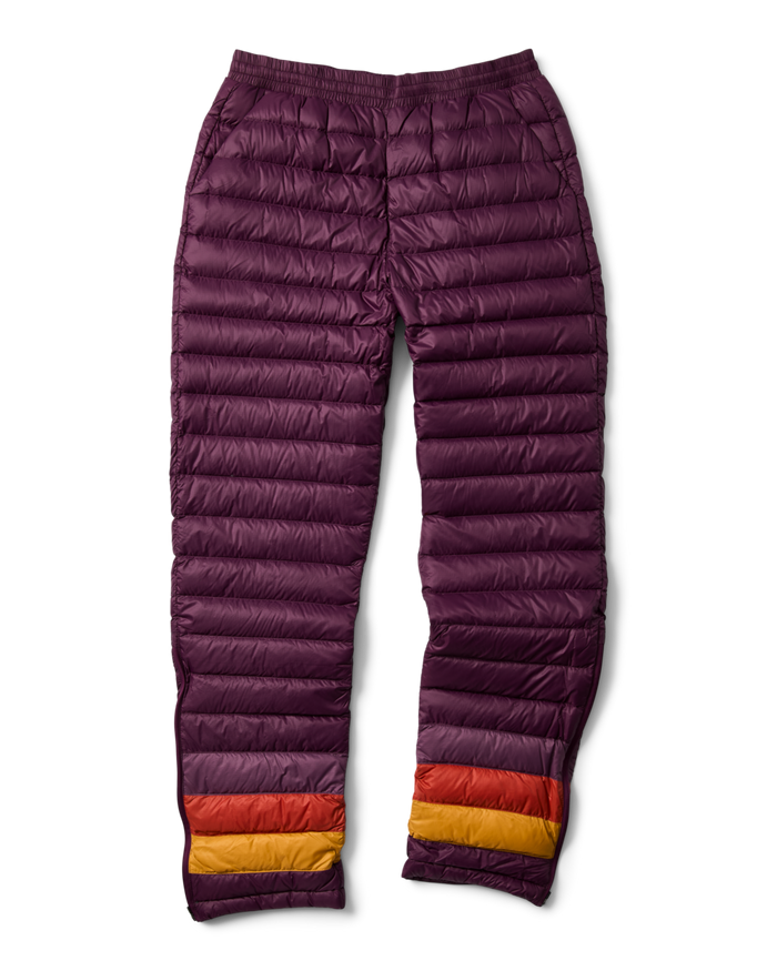 Fuego Down Pant - Women's, Acai Stripes, Model Lola