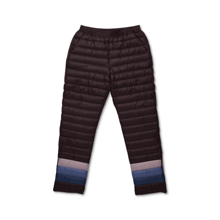 Fuego Down Pant - Women's, Coffee Stripes, Model Avery