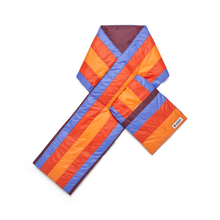 Fuego Down Scarf, Wine Stripes