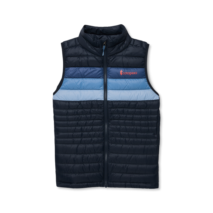 Fuego Down Vest - Women's, Carbon Stripes, Model Charlie