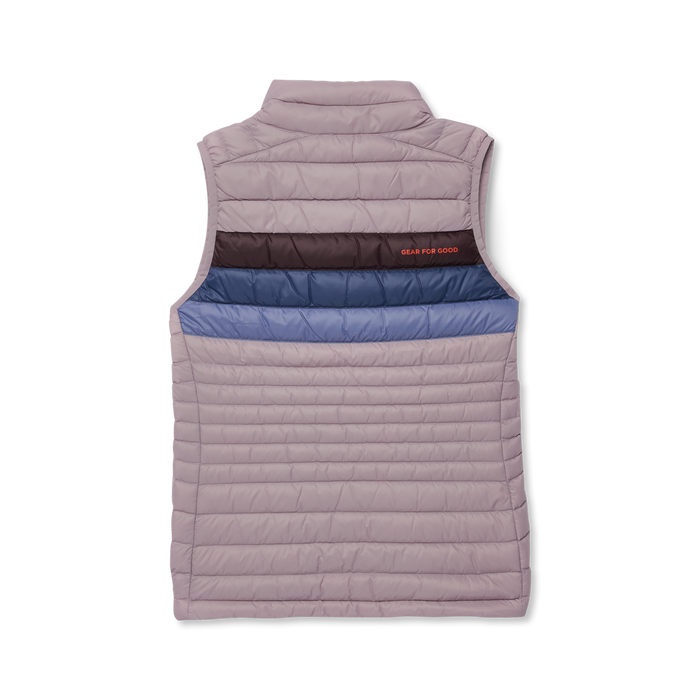 Fuego Down Vest - Women's, Quartz Stripes, Model Caitlyn