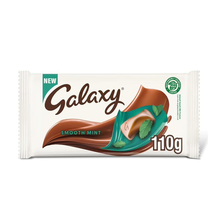 Galaxy Smooth Mint Chocolate Block Bar 110g product image