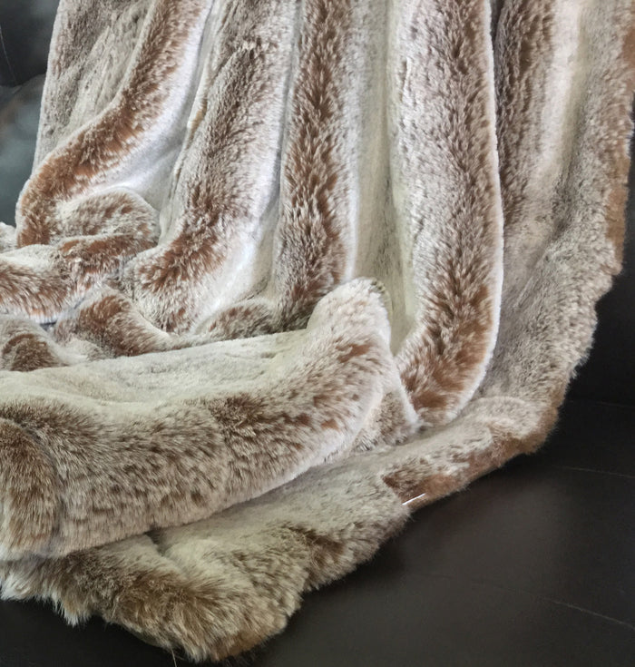 GAREN Light Brown Shaggy 50" X 60" Throw