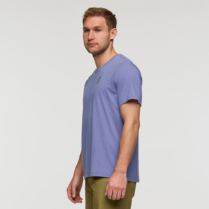 Gear For Good Stripes T-Shirt - Men's, Blue Smoke, Model Maxwell