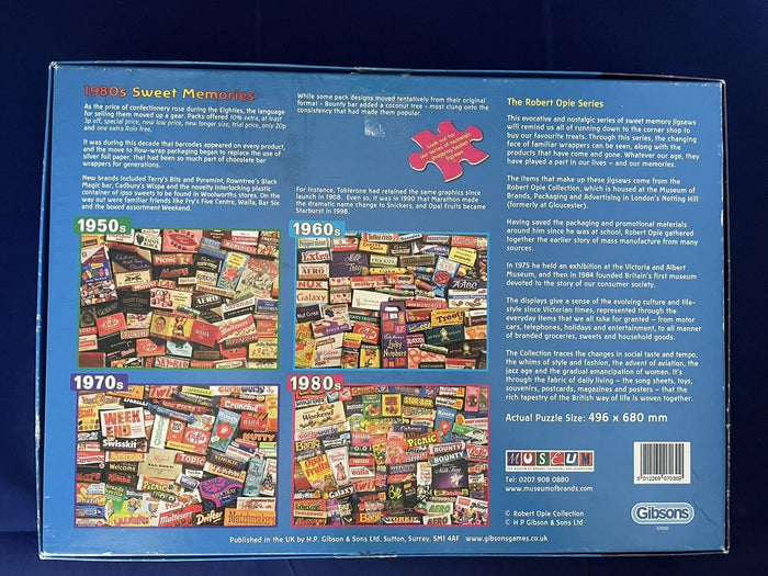 Gibsons 1980s Sweet Memories 1000 Piece Jigsaw Puzzle