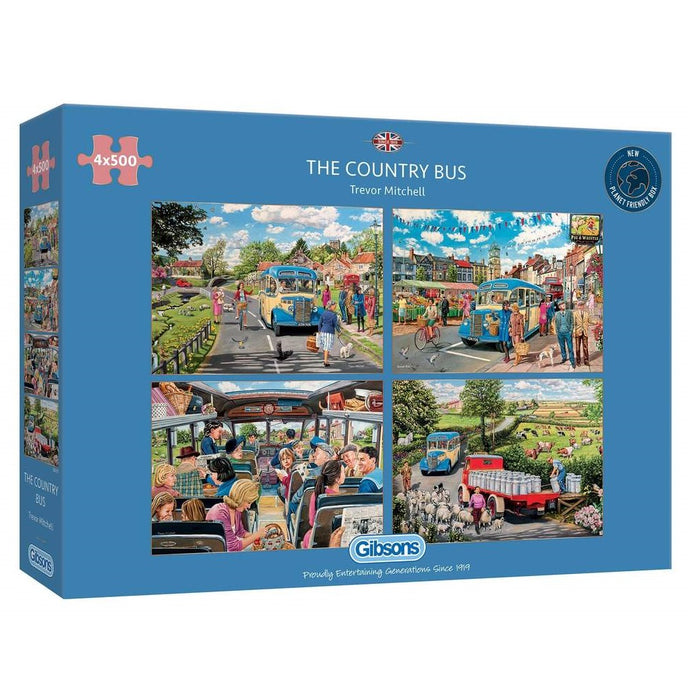 Gibsons The Country Bus Jigsaw Puzzle (4 x 500 Piece) product image