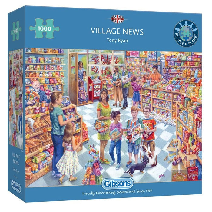 Gibsons Village News Jigsaw Puzzle (1000 Piece) product image