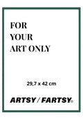 Green Wooden Frame 30x42 cm
