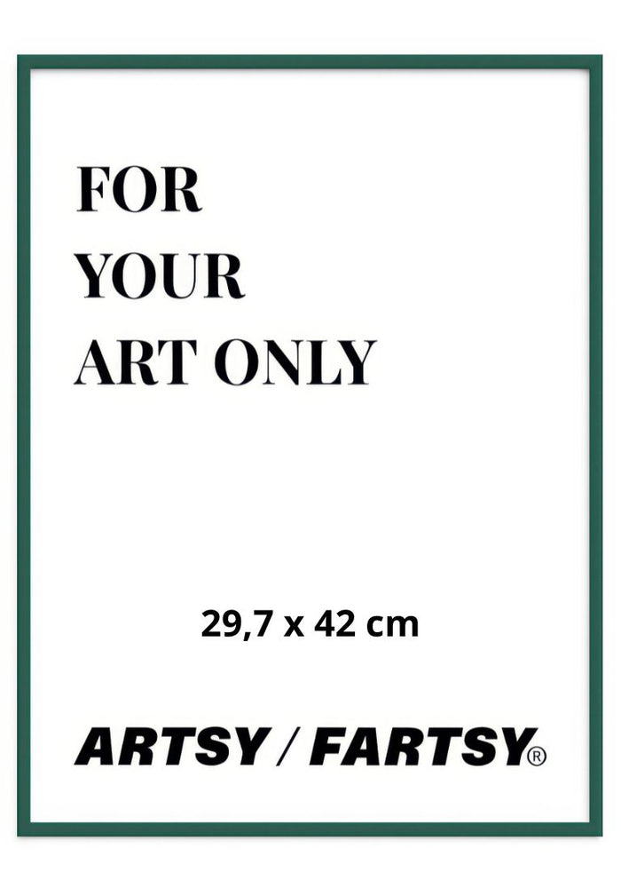 Green Wooden Frame 30x42 cm
