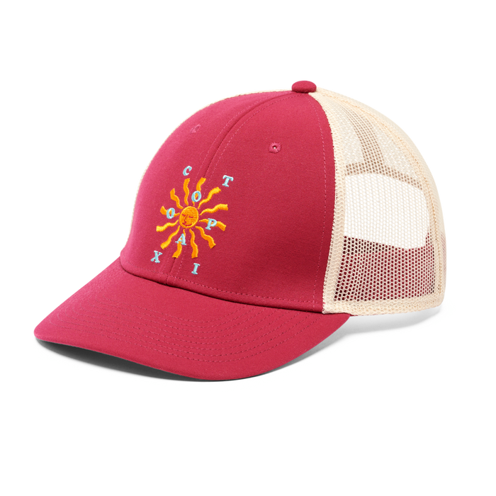Happy Day Trucker Hat, Raspberry