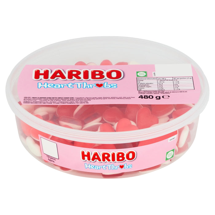 Haribo Heart Throbs 150pc Tub 480g product image
