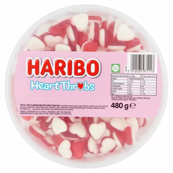 Haribo Heart Throbs 150pc Tub 480g