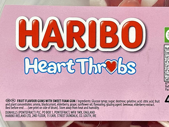 Haribo Heart Throbs 150pc Tub 480g