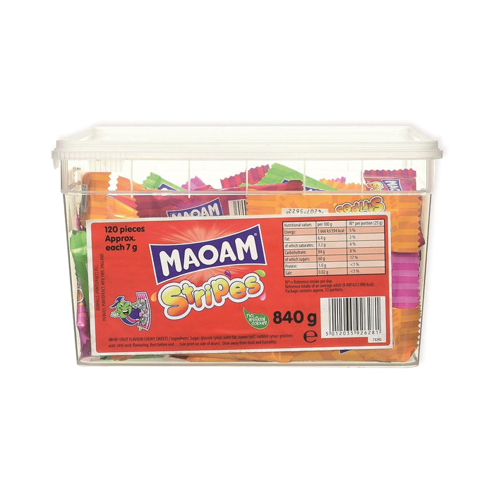 Haribo Maoam Stripes Sweets 120pc Drum 840g product image