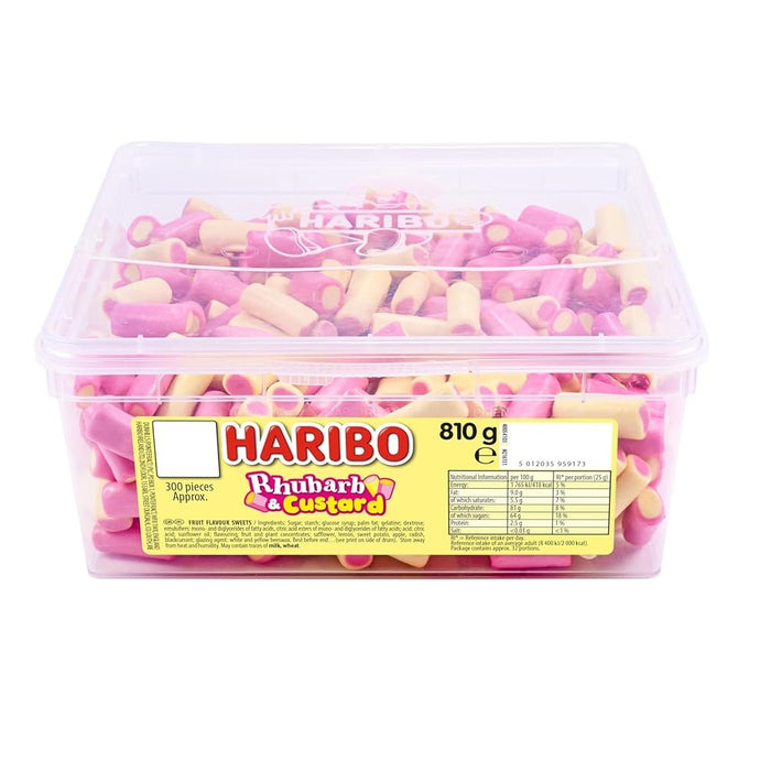 Haribo Rhubarb & Custard 300's Sweet Tub 810g product image