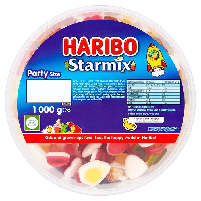 Haribo Starmix Party Size Sweets Tub 1000g product image