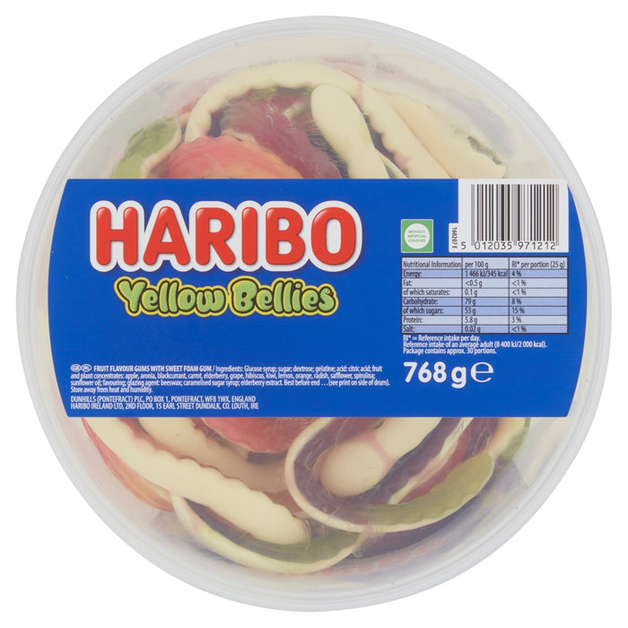 Haribo Yellow Bellies 24pcs Tub 768g product image