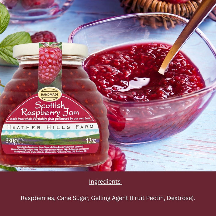 Heather Hills Farm Scottish Raspberry Jam 330g
