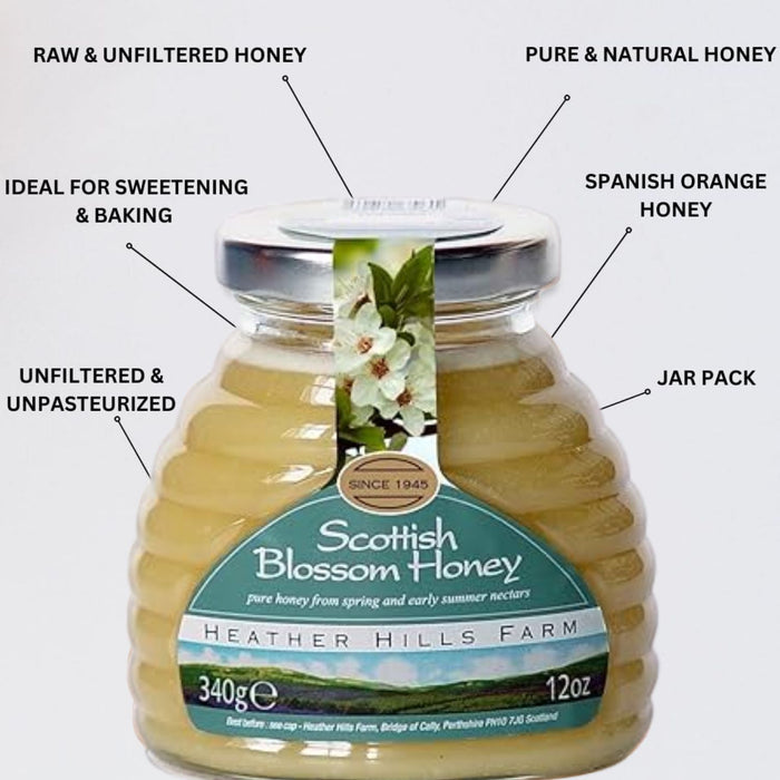 Heather Hills Scottish Blossom Honey 12Oz