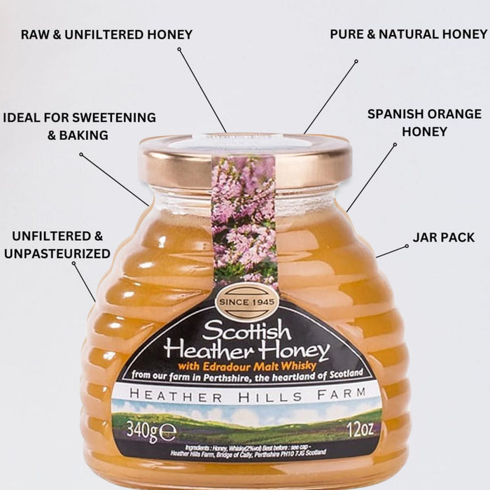 Heather Hills Scottish Heather Honey W/ Whisky 12Oz