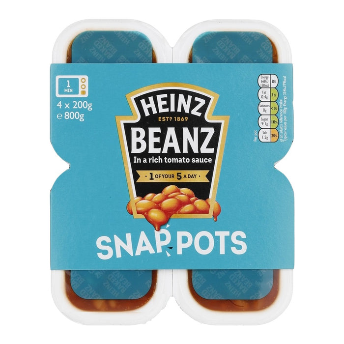 Heinz Baked Beanz in Tomato Sauce Snap Pots 800g (4 x 200g) product image