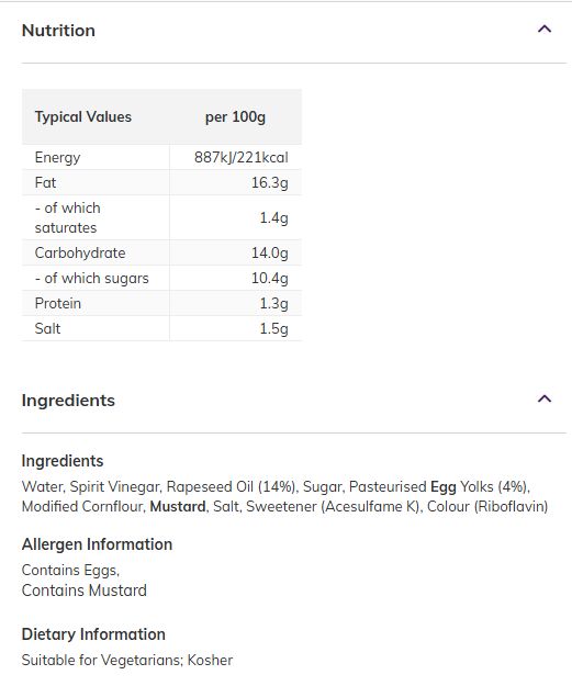 Heinz Salad Cream Original 425G