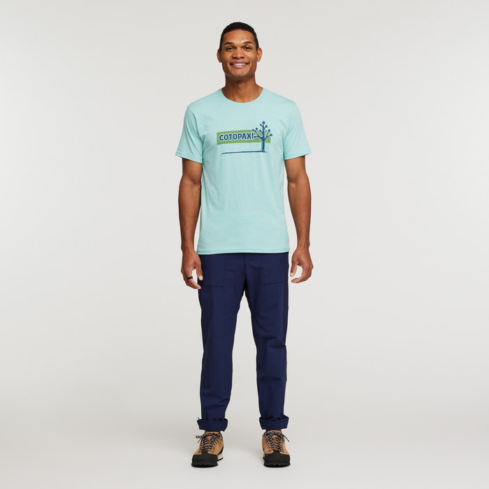 Hello Desert Organic T-Shirt-Men's, Sea Glass, Model Jason