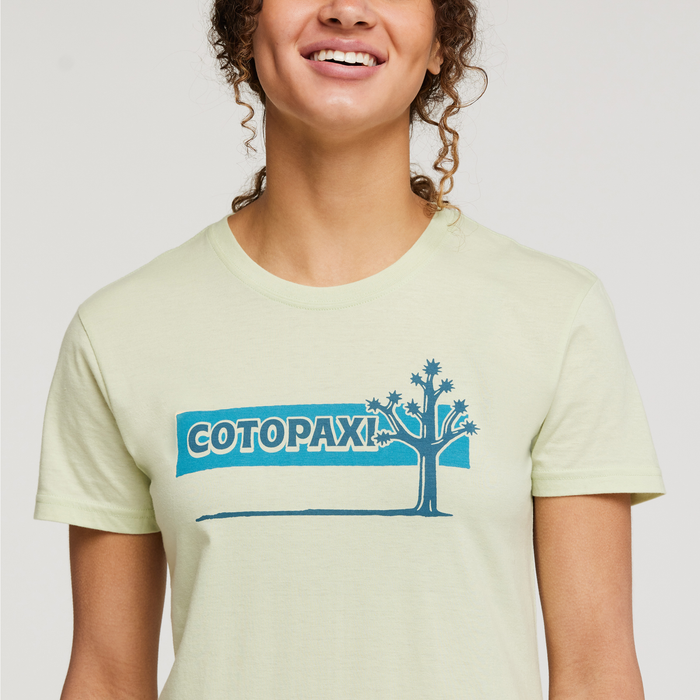 Hello Desert Organic T-Shirt - Women's, Lichen, Model London