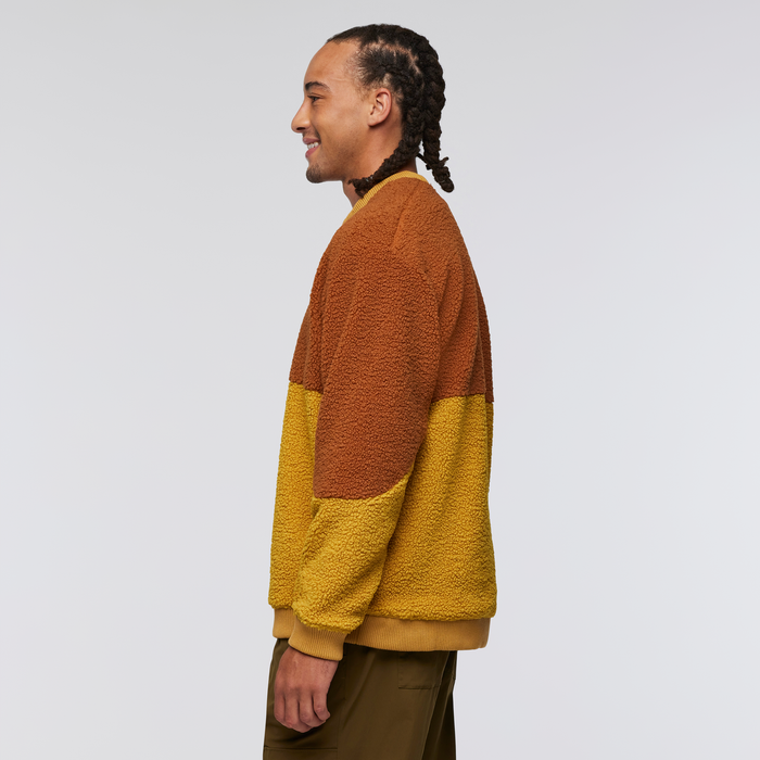 High Pile Fleece Crew - Men's, Sienna/Amber, Model Kai