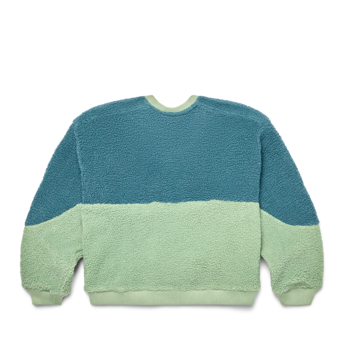 High Pile Fleece Crew - Women's, Drizzle/Aspen, Detail