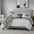 HOBOKEN Gray Linen 46" Height Platform Bed