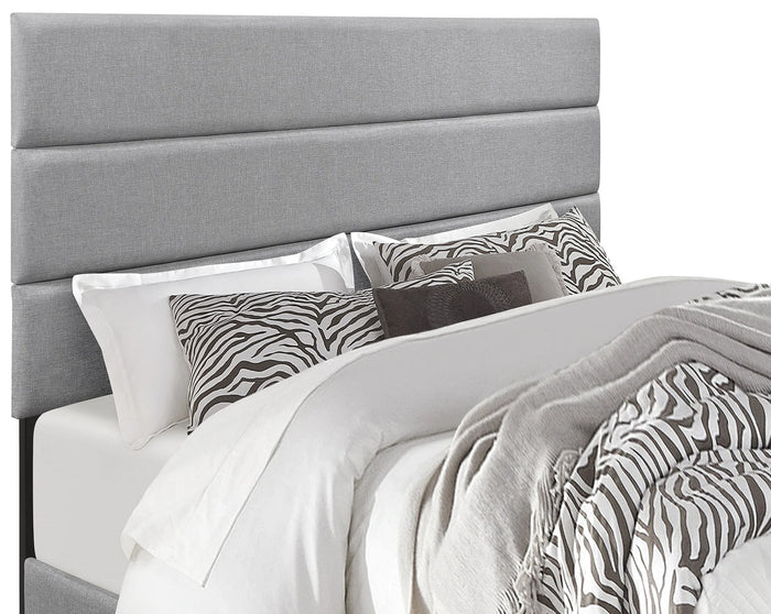 HOBOKEN Gray Linen 46" Height Platform Bed